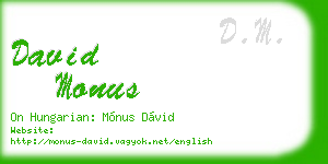 david monus business card